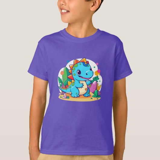 T-shirt Dinosaure pour bébé mignon (Devant)