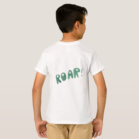 T-shirt Dinosaure pour enfant personnalisé (Dos entier)