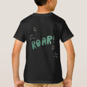 T-shirt Dinosaure pour enfant personnalisé noir (Dos)