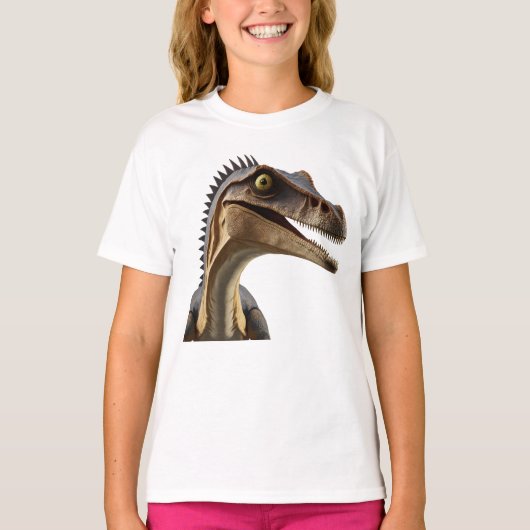 T-shirt Dinosaure pour fille (Devant)