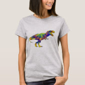 T-shirt Dinosaure psychedelic Trippy Funny Funky T Rex Roa (Devant)