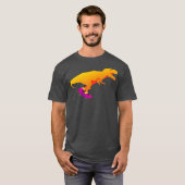 T-shirt Dinosaure Roller-Patins Inline Patins Drôle T-Rex (Devant entier)
