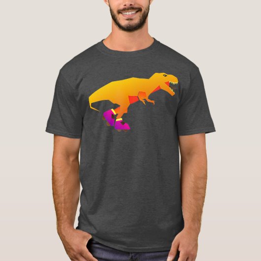 T-shirt Dinosaure Roller-Patins Inline Patins Drôle T-Rex (Devant)