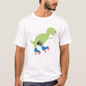 T-shirt Dinosaure Roller Skating Radio (Devant)