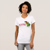 T-shirt Dinosaure romantique de RAWR T-rex (Devant entier)