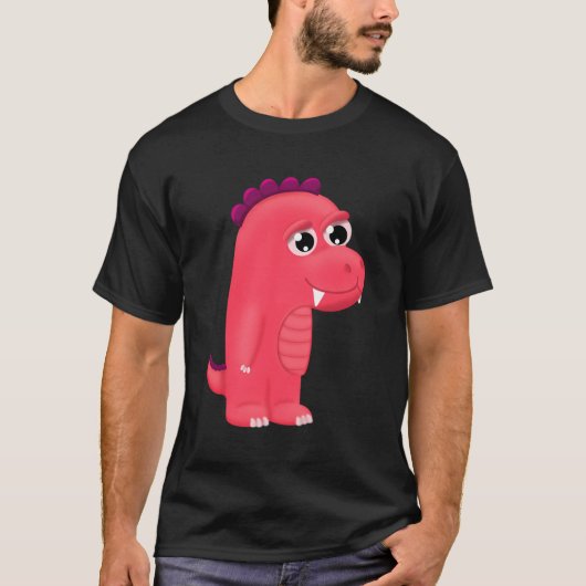 T-shirt Dinosaure rose (Devant)