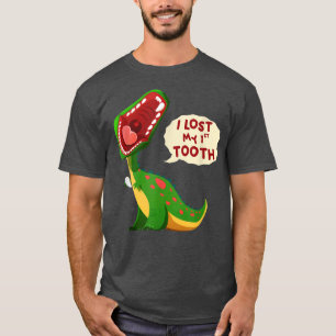 T-shirt Dinosaure rugissant J'ai perdu ma 1ère dent Drôle
