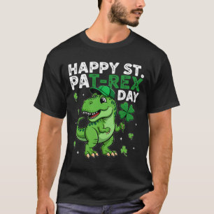 T-shirt Dinosaure Saint-Patrick Chanceux Shamrock Irlandai