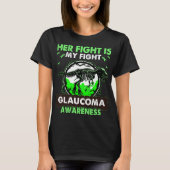 T-shirt Dinosaure Son combat est mon combat GLAUCOMA Consc (Devant)