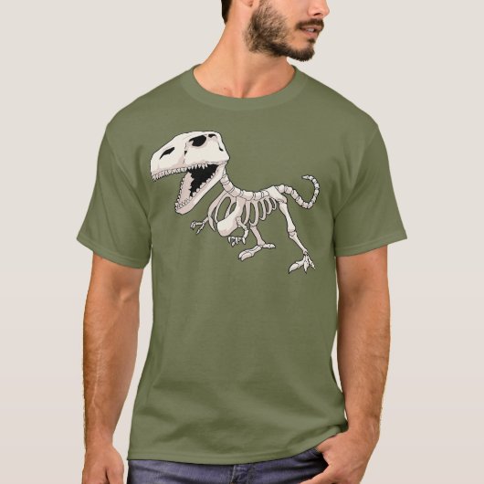 T-shirt Dinosaure Squelette Paléontologue (Devant)