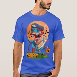 T-shirt Dinosaure T Re Pirate Bat Drôle Costume Halloween