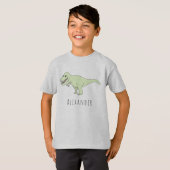 T-shirt Dinosaure T-Rex Dinosaure Cool du garçon (Devant entier)