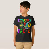T-shirt Dinosaure T-Rex Gravement Dans 100 Jours De pré-k (Devant entier)
