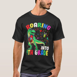 T-shirt Dinosaure T Rex Rex Drôle 4E Rôti Roulant Retour À