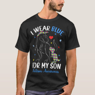T-shirt Dinosaure TRex Je Porte Bleu Pour Mon Fils Sensibi
