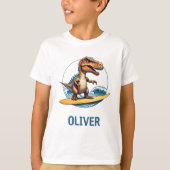T-shirt Dinosaure Trex Surfeur (Devant)