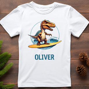 T-shirt Dinosaure Trex Surfeur