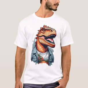 T-shirt Dinosaure Tropical Rawr AI Art