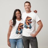 T-shirt Dinosaure Tropical Rawr AI Art (Unisexe)