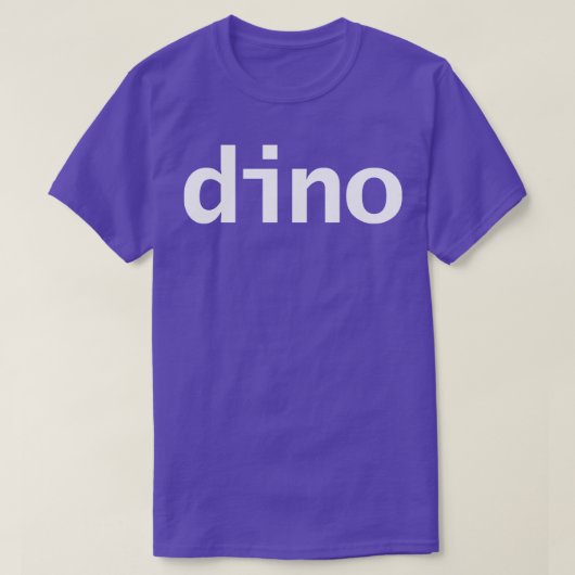 T-shirt Dinosaure Typographie minimale Dino (Design devant)