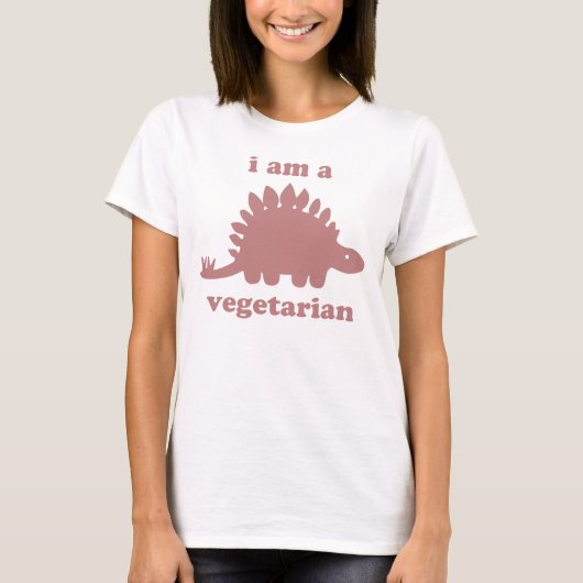 T-shirt Dinosaure végétarien de Stegosaurus - rose (Devant)