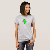 T-shirt Dinosaure Vert Aime Le Football (Devant entier)