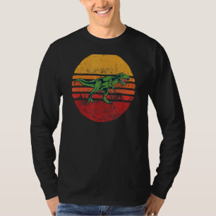 T-shirt Dinosaure Vert vintage Style Rétro Rex Dinosaur