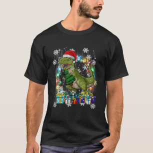 T-shirt Dinosaures Arbre Lumière Noël Noël