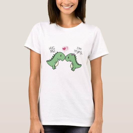 T-shirt Dinosaures dans l'amour (Devant)