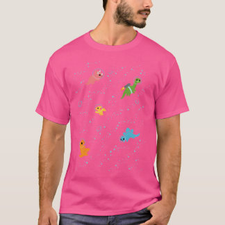T-shirt Dinosaures Dans Le Motif Spatial