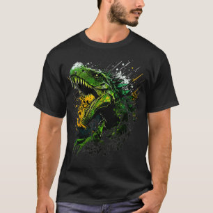 T-shirt Dinosaures femmes Hommes Femmes Enfants VNeck 28