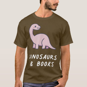 T-shirt Dinosaures & Livres Amoureux Kawaii Anime Pastel G