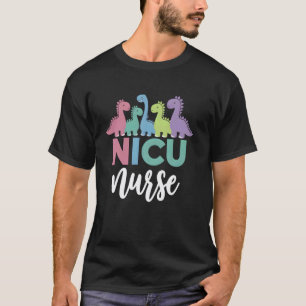 T-shirt Dinosaures Mignon Infirmière USIN Pastel Drôle Din