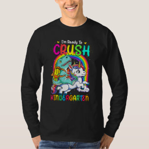 T-shirt Dinosaures mignons et licorne Je suis prêt à écras