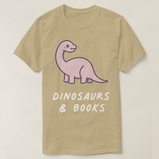 T-shirt Dinosaurs & Books Kawaii Lover Anime Pastel Goth A (Design devant)