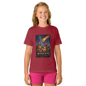 T-shirt Dinosaurs Looking Up at Incoming Meteor