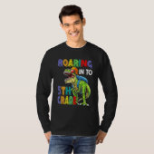 T-shirt Dinosaurs Roaring Into 5th Grade Back To School (Devant entier)
