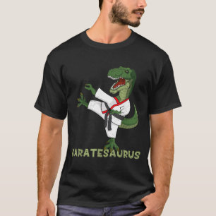 T-shirt Dinosaurus Karatéka Drôle Karatesaurus T-Rex Graph
