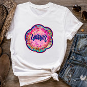 T-shirt d'inspiritisme rose et guerrier