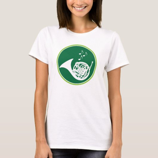 T-shirt d'instrument de musique de cor de harmonie (Devant)