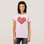 T-shirt d'instruments de musique d'amour (Devant entier)