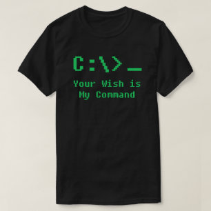 T-shirt d'invite de commande de DOS