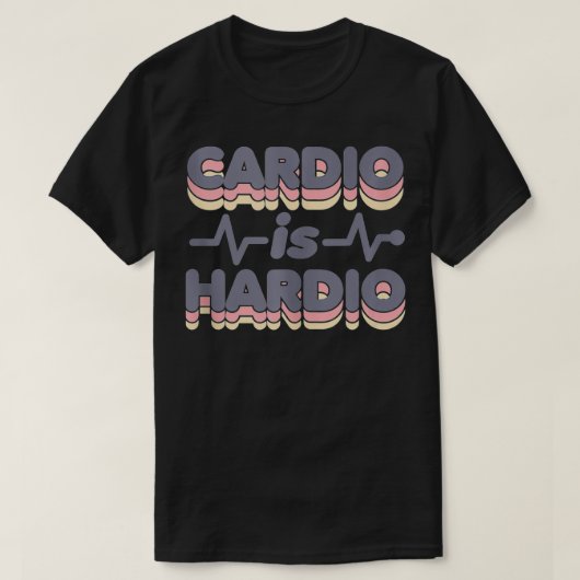 T-shirt dio est Hardio Funny Gym Running Retro les années  (Design devant)