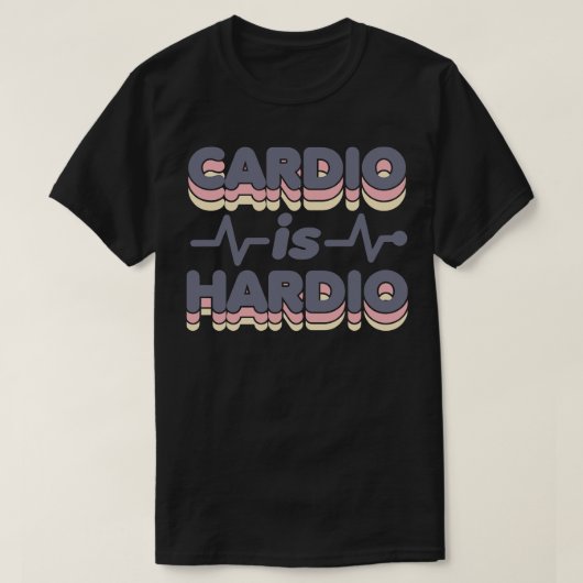 T-shirt dio est Hardio Funny Gym Running Retro les années  (Design devant)