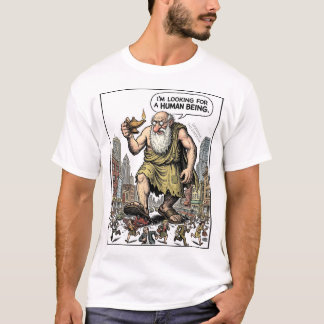 T-shirt Diogène géant à la recherche d'un être humain