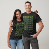 T-shirt Diorama texte vert (Unisexe)