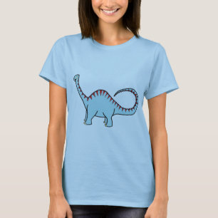 T-shirt Diplodocus bleu