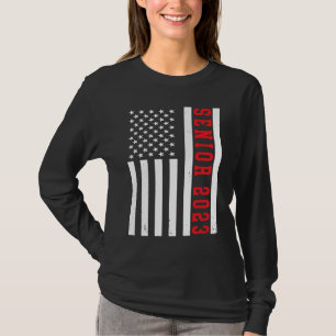 T-shirt Diplômé 2023 Drapeau États-Unis Collège Lycée