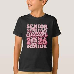 T-shirt Diplômé 2026 Promotion 2026 Coquette Rose Ruban Di