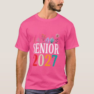 T-shirt Diplômé 2027 Groovy Retro Promotion 2027 Diplômé